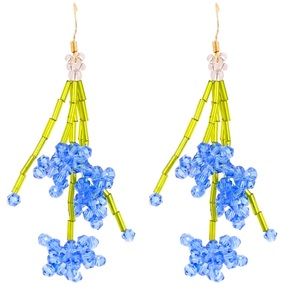🍒3/$30 New Upside Down Beaded Floral Earrings
